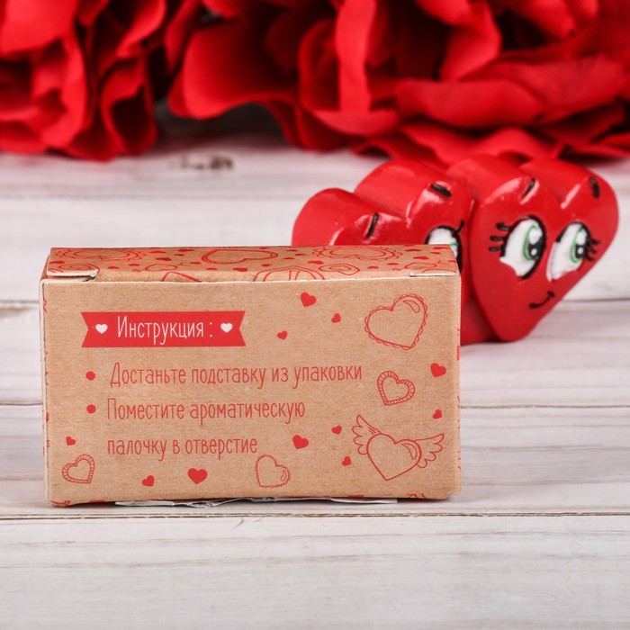 Подставка под благовония "Сердца", 5,5 х 3 см