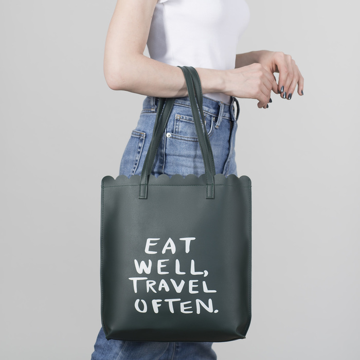 Сумка молод Путешествуй, 29*8*34, отд на молнии, зеленый