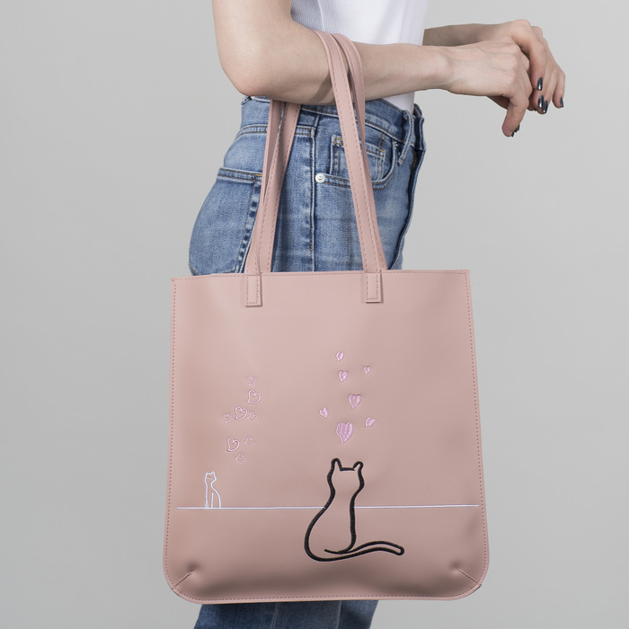 Сумка молод Кошки, 32*0,5*36, отд на молнии, розовый