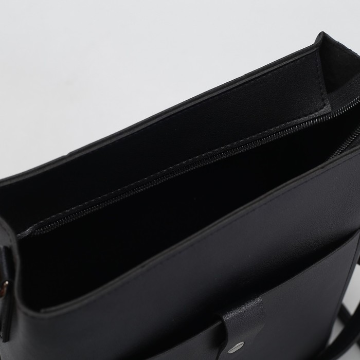 Сумка молод Стелла, 24*13*27, отд на молнии, н/карман, регулир ремень, чёрный