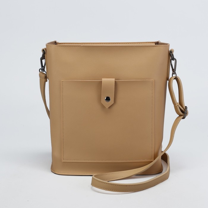 Сумка молод Стелла, 24*13*27, отд на молнии, н/карман, регулир ремень, бежевый