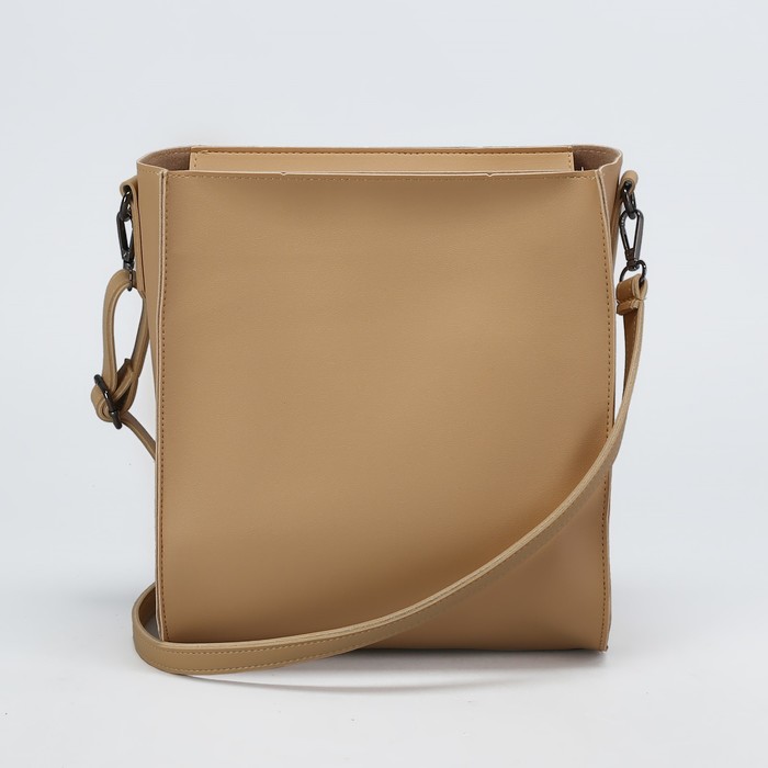 Сумка молод Стелла, 24*13*27, отд на молнии, н/карман, регулир ремень, бежевый