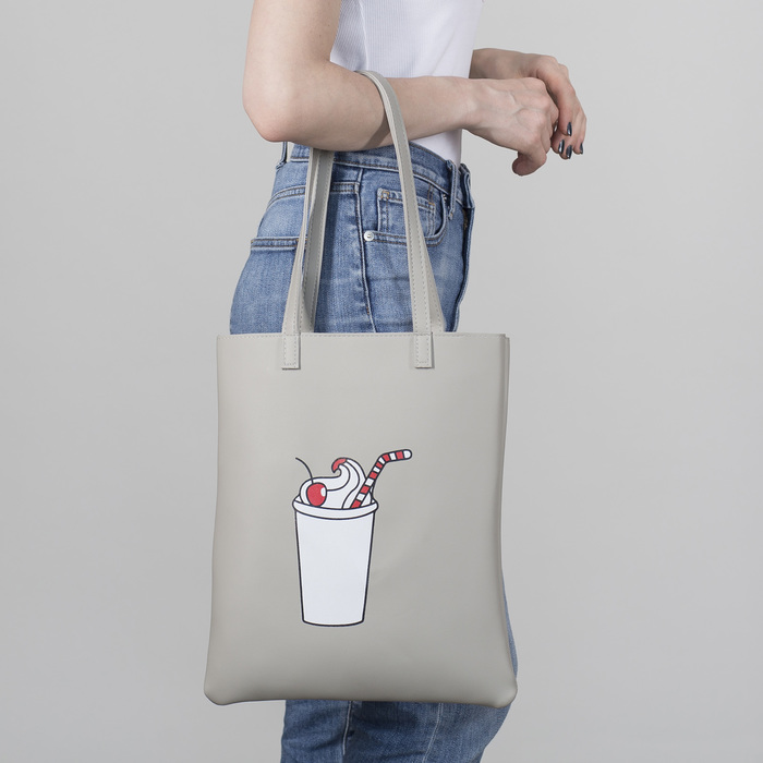 Сумка молод Коктейль, 29*1,5*36, отд на молнии, серый