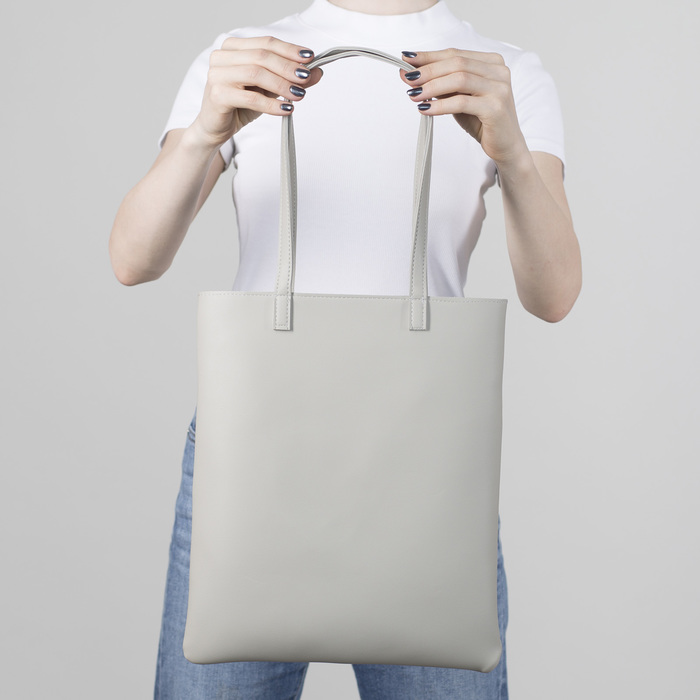 Сумка молодёжная Эмма, 30*8*34, отделение на молнии, серый