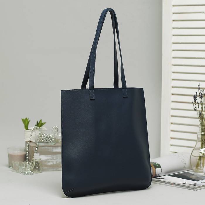 Сумка женская, отдел без молнии, цвет тёмно-синий