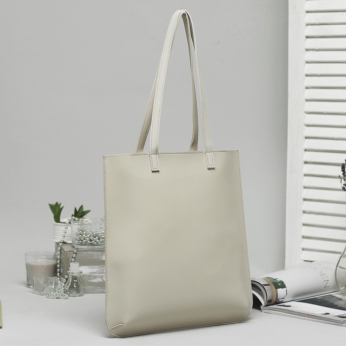 Сумка женская, отдел без молнии, цвет серый