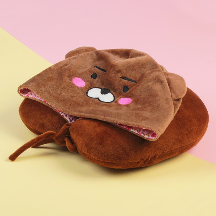 Антистресс-подголовник "Мишутка" с капюшоном