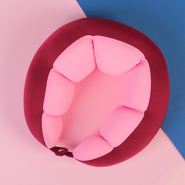 Антистресс-подголовник на застёжке, цвет бордовый