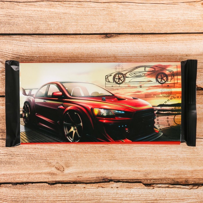 Обертка для шоколада "Гонщик"