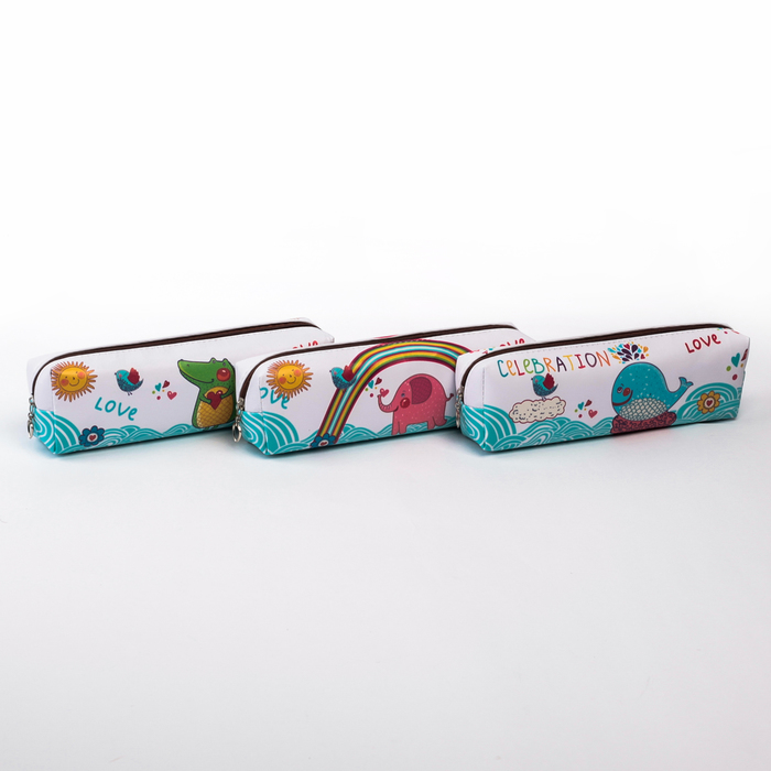 Пенал школьный на молнии МИКС Животные