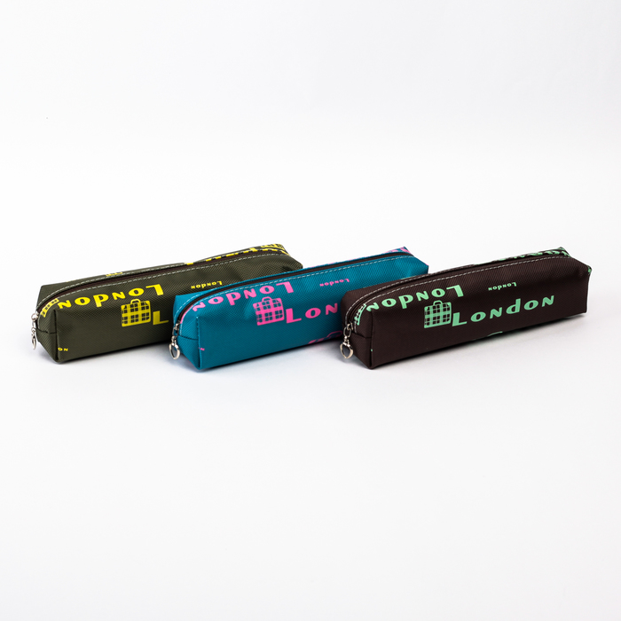 Пенал школьный на молнии МИКС Лондон