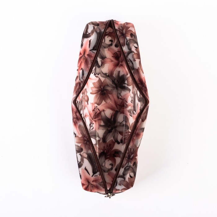 Пенал школьный на молнии МИКС Цветы