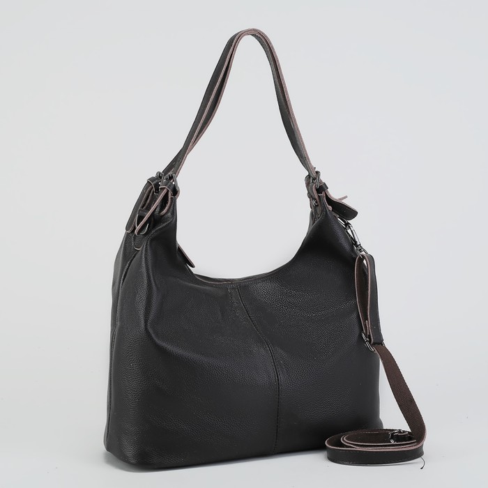 Сумка женская, отдел с перегородкой на молнии, наружный карман, длинный ремень, цвет кофе