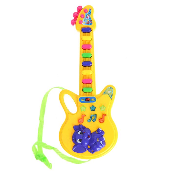 Игрушка музыкальная "Гитара слоник", световые и звуковые эффекты, МИКС