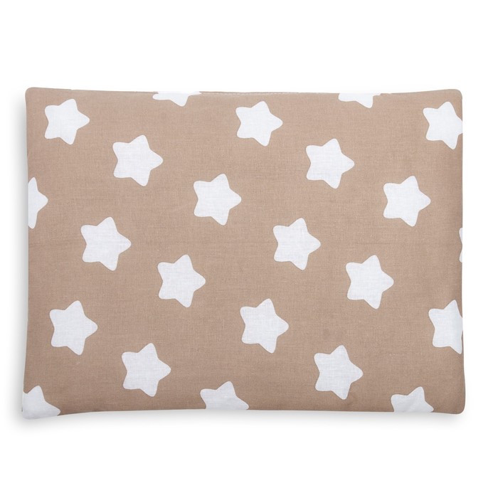 Комплект в коляску (наматрасник и подушка), цвет Какао, бязь ассорти, К24-7-2Б