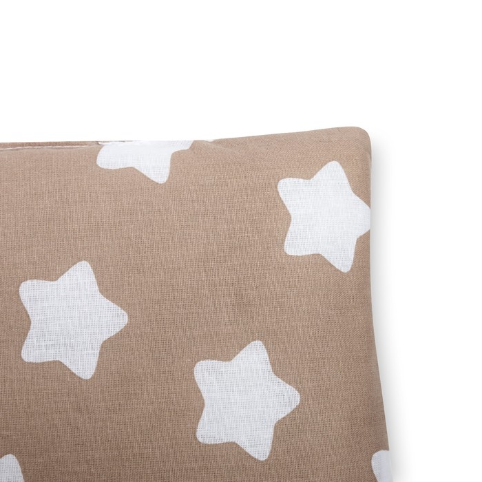 Комплект в коляску (наматрасник и подушка), цвет Какао, бязь ассорти, К24-7-2Б