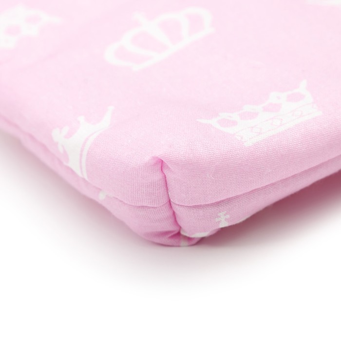 Комплект в коляску (наматрасник и подушка) цвет Розовый, бязь ассорти, К24-7-2Б