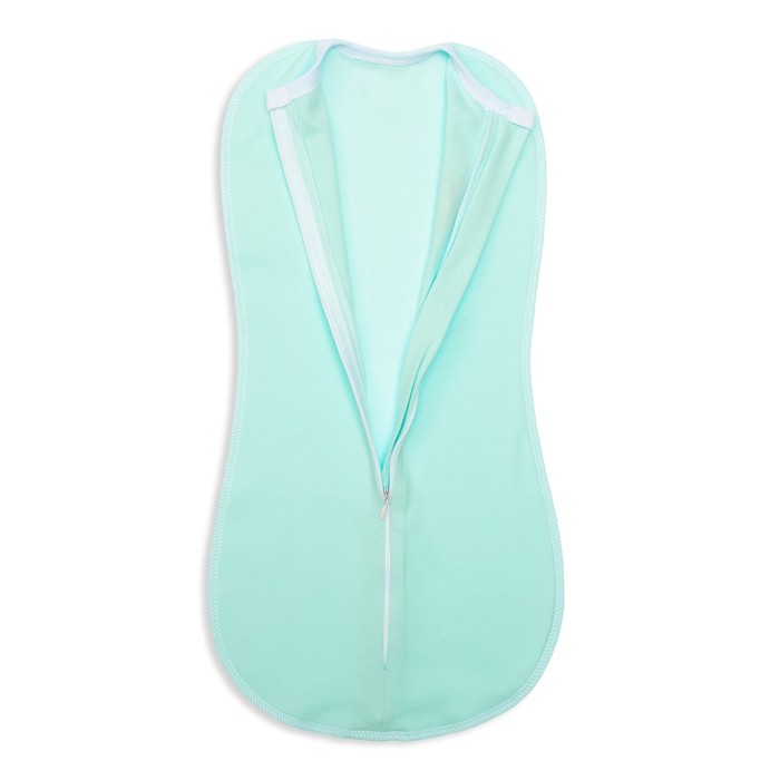 Пеленка-кокон "Зверята", рост 50-56 см, цвет ментол, интерлок