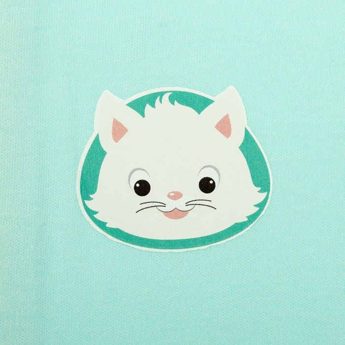 Пеленка-кокон "Зверята", рост 50-56 см, цвет ментол, интерлок