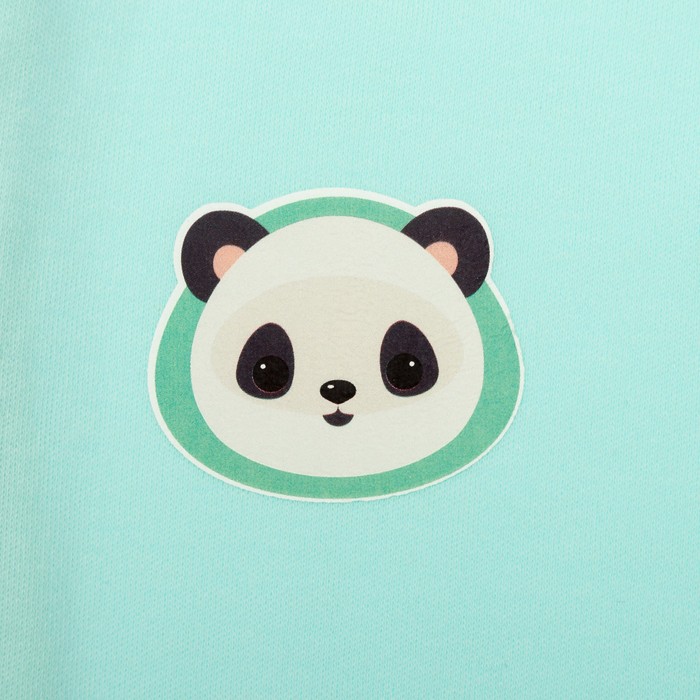 Пеленка-кокон "Зверята", рост 56-62 см, цвет ментол, интерлок