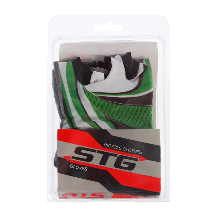 Перчатки велосипедные, размер XL, цвет зеленый