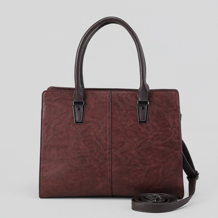 Сумка женская, отдел с перегородкой на молнии, наружный карман, цвет кофе