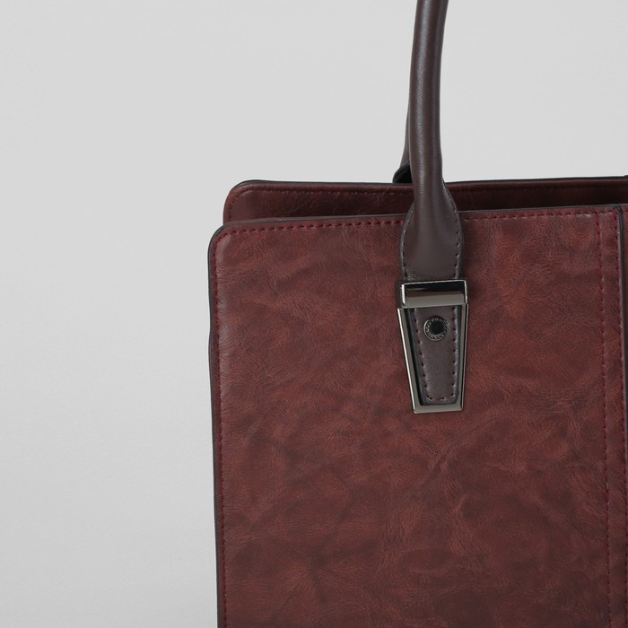 Сумка женская, отдел с перегородкой на молнии, наружный карман, цвет кофе