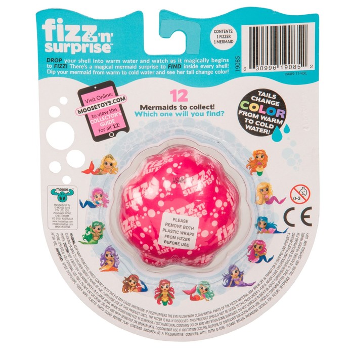 Шипучая ракушка FIZZ N Surprise «Русалки»