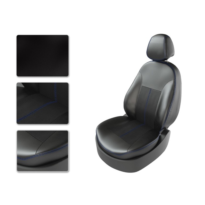 Авточехлы OPEL Antara, с 2012-2015 г., черно-синий