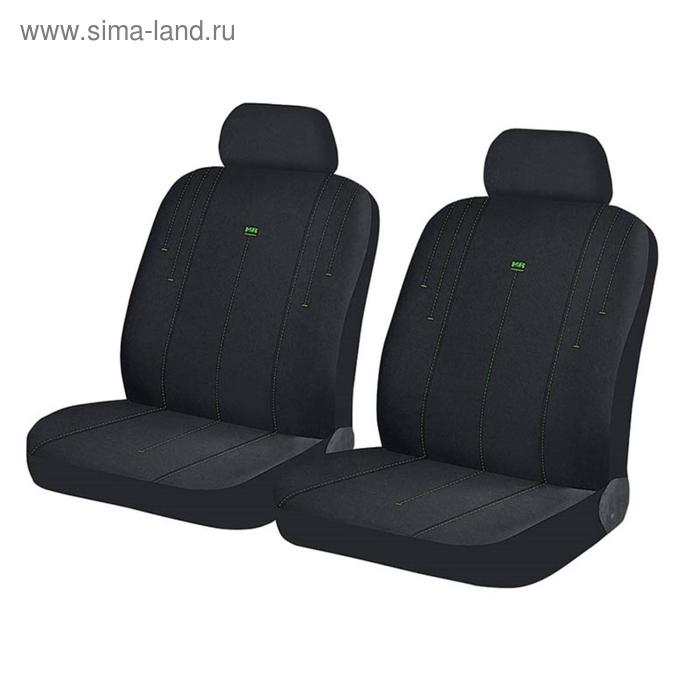 фото Авточехлы direct front, на передние кресла, черно-зелёный, трикотаж hadar rosen
