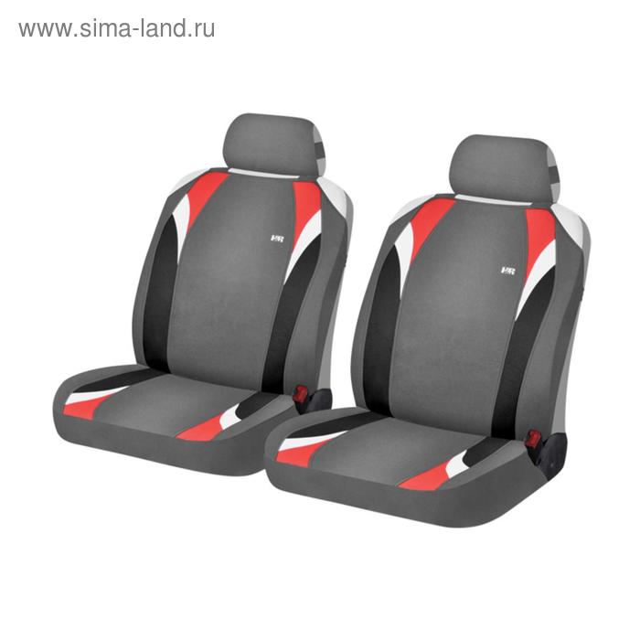Накидки на передние сиденья, FORMULA FRONT, серо-красный, трикотаж аксессуары для автомобиля carperformance накидки на передние сиденья fiberflax cus 1052