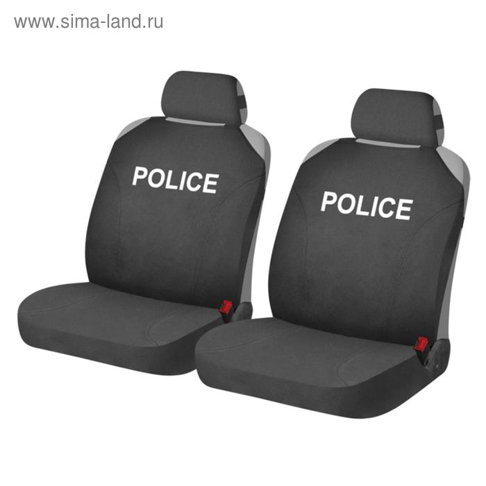 

Накидки, на переднее сиденье, HOTPRINT POLICE, черный, трикотаж