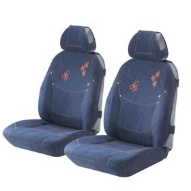 Накидки, на переднее сиденье, JEANS LORAIN FRONT, синий, джинсовая ткань