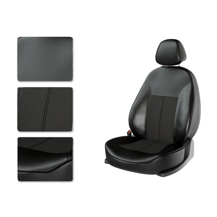 Авточехлы HYUNDAI Sonata 7, с 2017 г., черный, жаккард