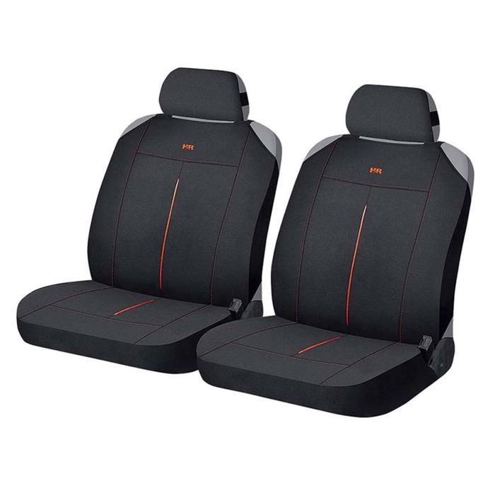 Накидки, на переднее сиденье, VERTICAL FRONT, черно-оранжевый, трикотаж