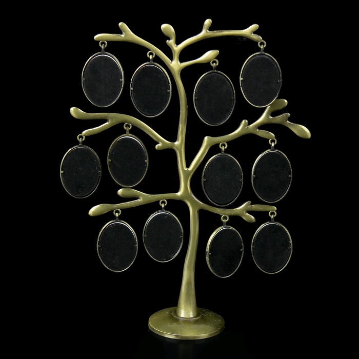 Фоторамка на 12 фото "Дерево"для фото 28x21 см, цвет медный