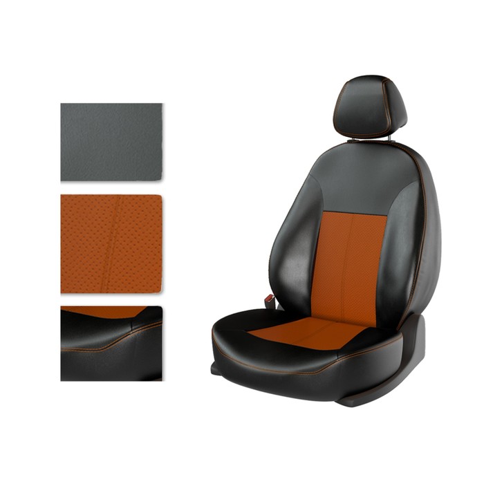 Авточехлы MAZDA Cx 5, черно-оранжевый