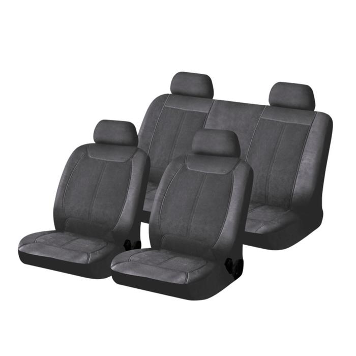 Авточехлы MATADOR-ALKANTARA-LADA, серый, трикотаж