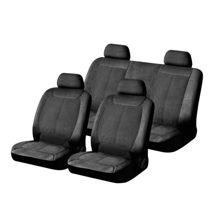 Авточехлы MATADOR-ALKANTARA-LADA, черный, трикотаж