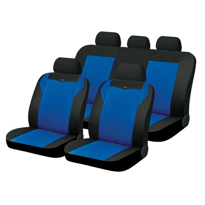 Авточехлы OXFORD черно-синий трикотаж 2780₽