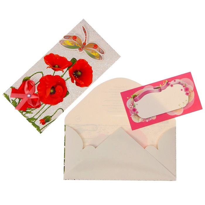 Конверт для денег "Универсальный" маки