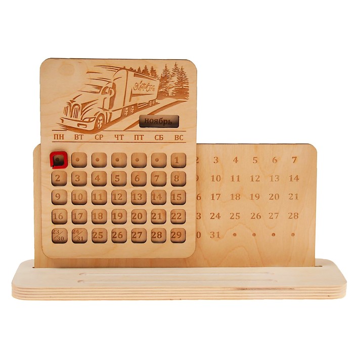 Настольный вечный календарь "Грузовик" 31,5х24х9,5 см