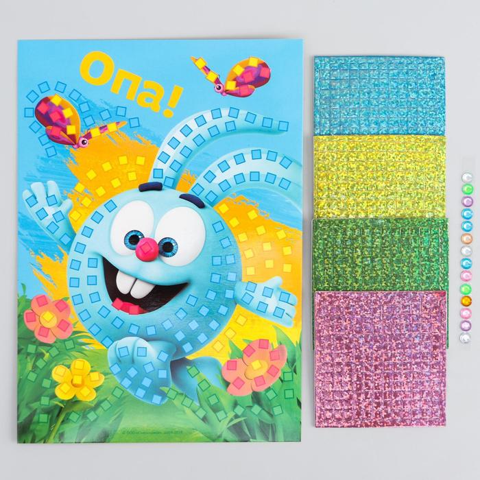 Мозаика стикерная "Опа!" СМЕШАРИКИ Крош , EVA стикеры + стразы