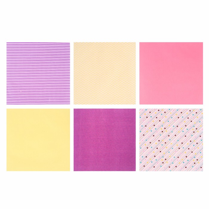 Набор самоклеящихся тканей «Яркое настроение», 30 х 30 см