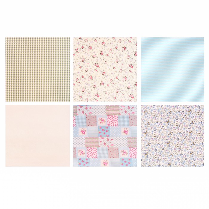 Набор самоклеящихся тканей «Свежесть летнего утра», 30 х 30 см