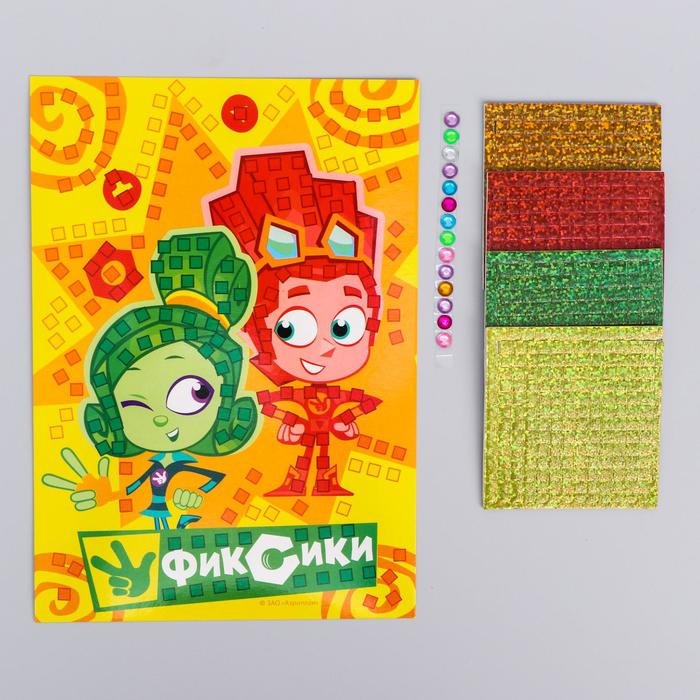 Мозаика стикерная ФИКСИКИ Верта и Фаер , EVA стикеры + стразы