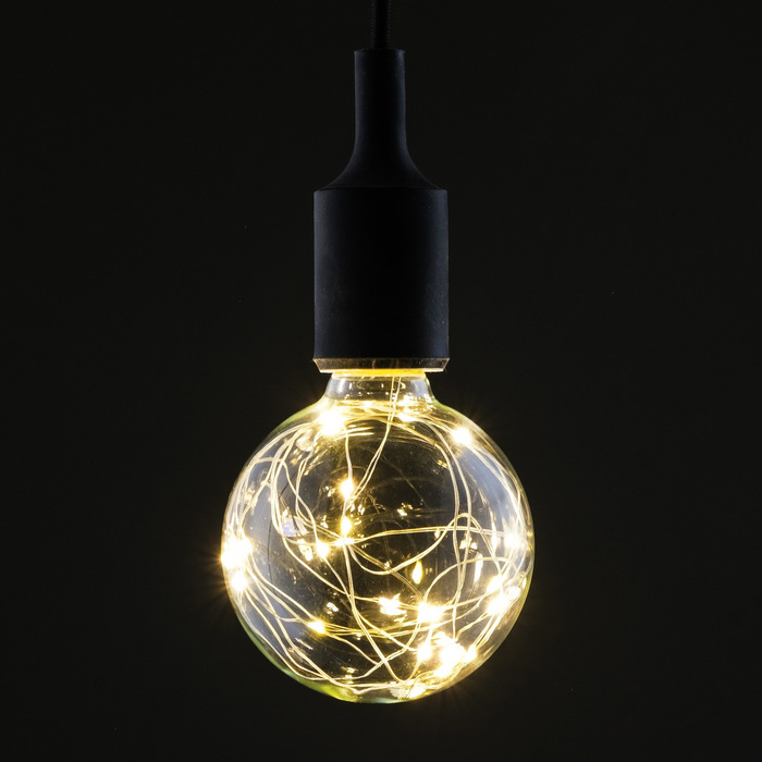 лампа светодиодная декоративная "Шар" G95, 135 х 95 мм, Е27, 3 Вт, 230 В, Тепло-Белый