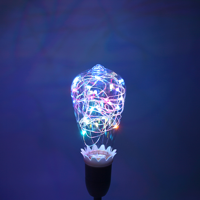 Лампа светодиодная декоративная "Ретро" ST64, 145 х 64 мм, Е27, 3 Вт, 230 В, RGB ( 7 цветов)