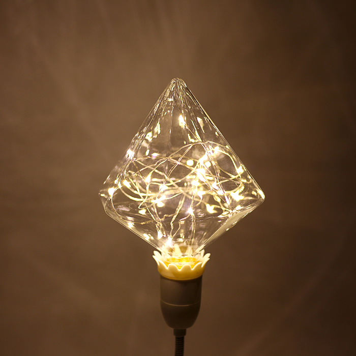 лампа светодиодная декоративная "Бриллиант" G110JZ, 180 х 110 мм, Е27, 3 Вт, 230 В, Т-Белый