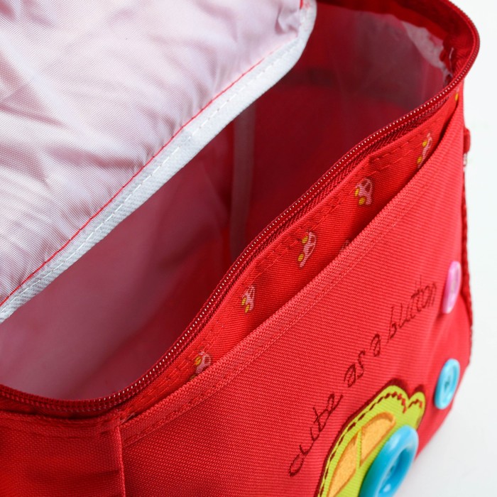 Набор сумок для вещей малыша, 2 шт., с ковриком для пеленания и чехлом для бутылочки, цвет красный